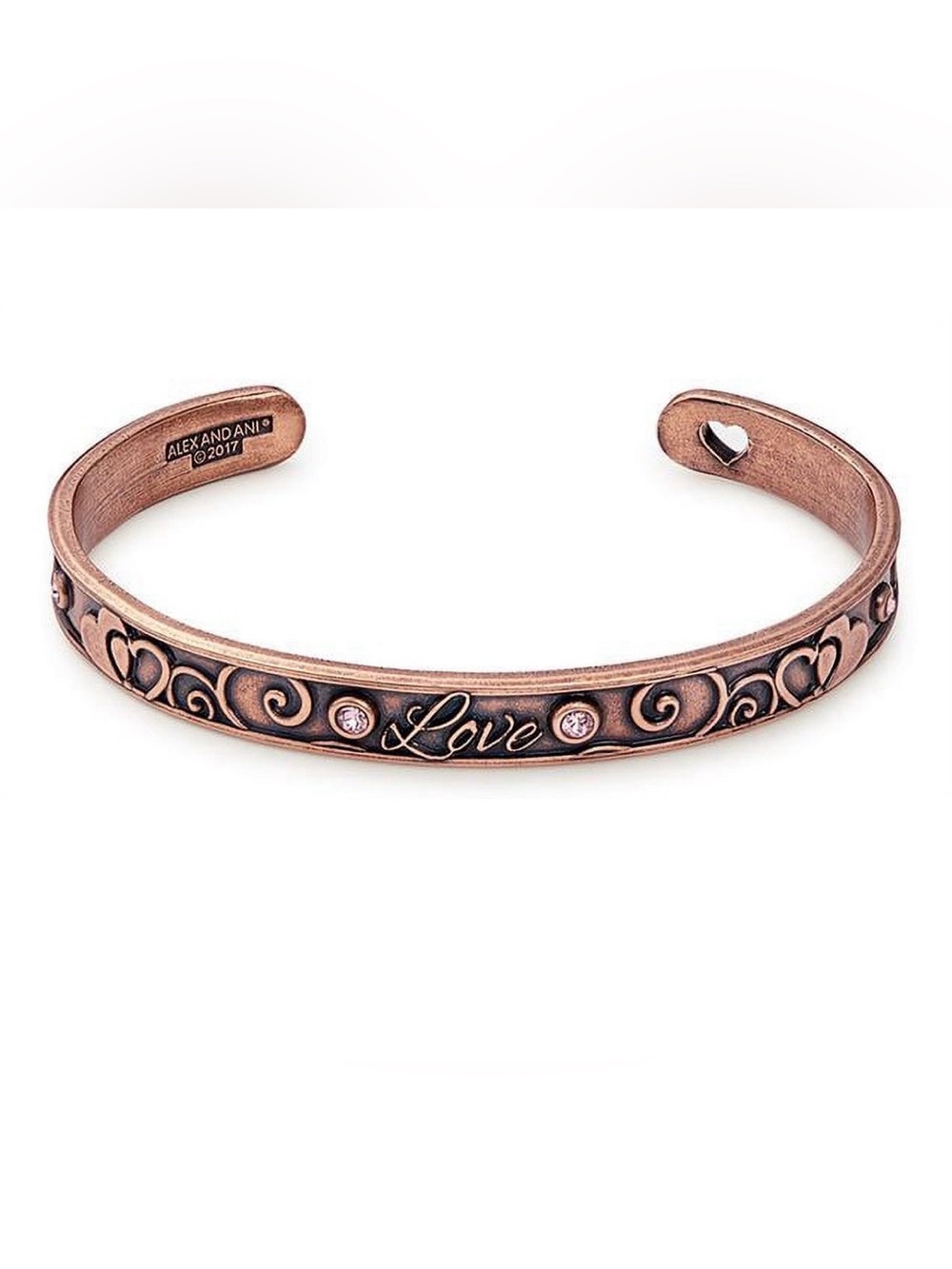 Alex and ani Love Cuff rose gold